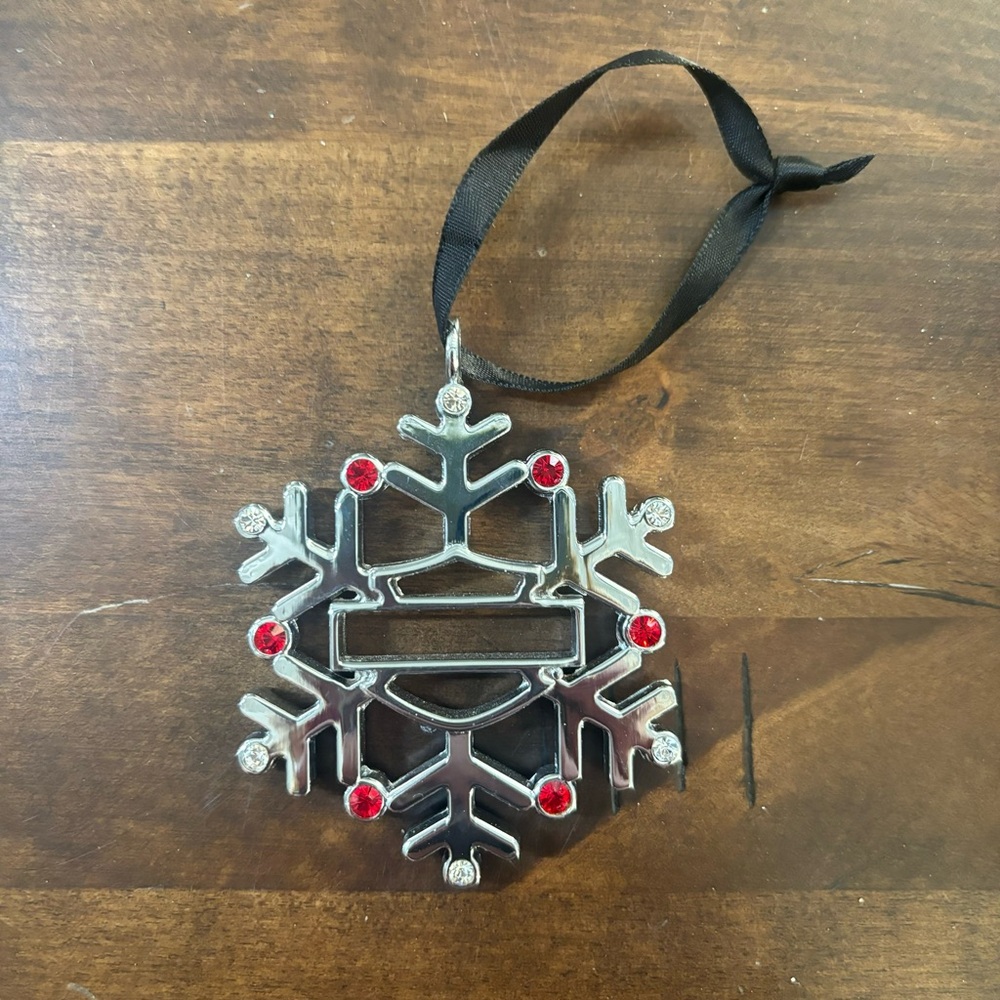 Harley Davidson Snowflake Christmas Tree Ornament